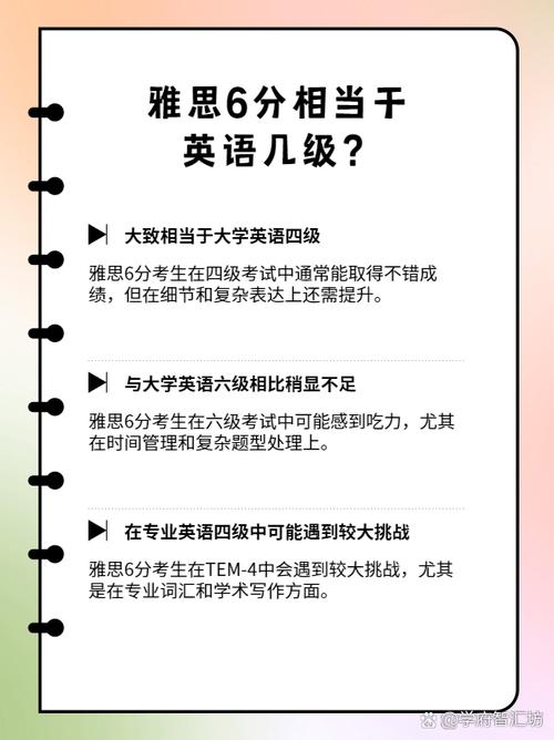 雅思6分相当于几级英语水平?雅思6和英语6哪个含金量最高!